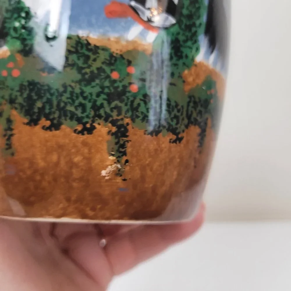 Oneida Cat Friends Mug 20oz Earthenware coffee cup Cats Christmas Hand Painted L